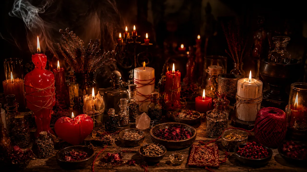 Velas y elementos simbólicos para una limpieza espiritual