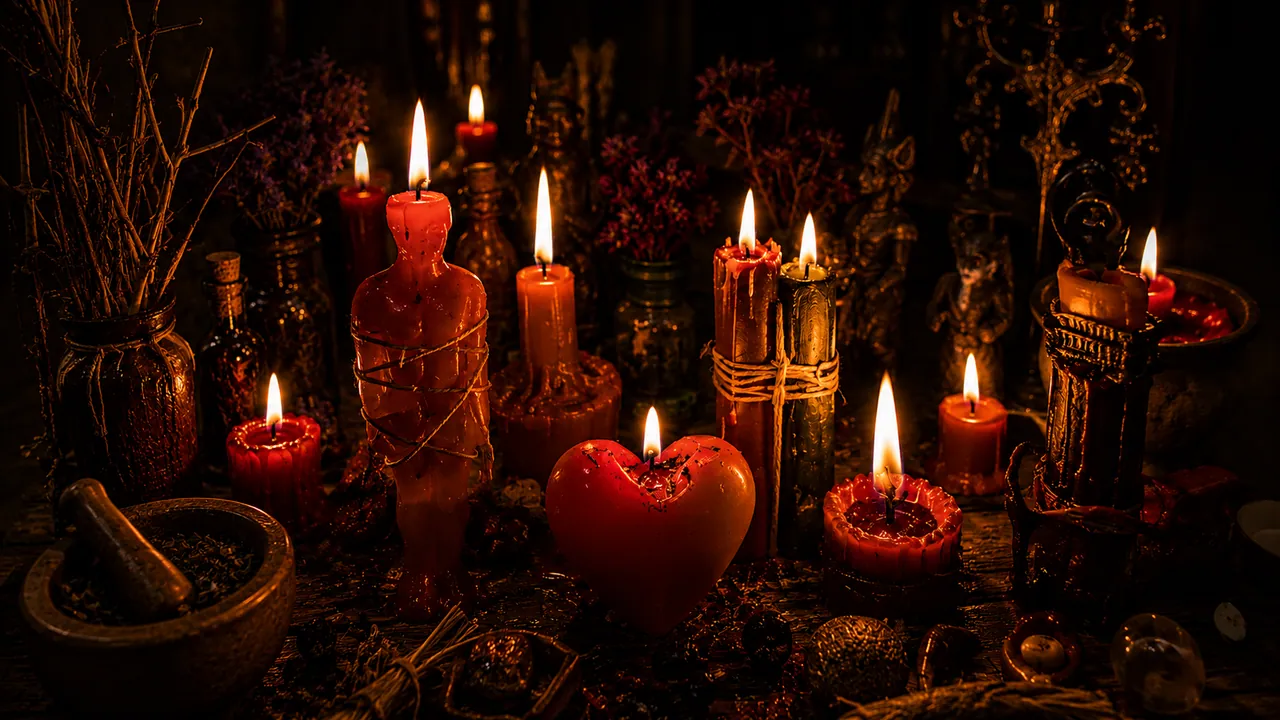 Velas y símbolos para un proceso de armonización espiritual