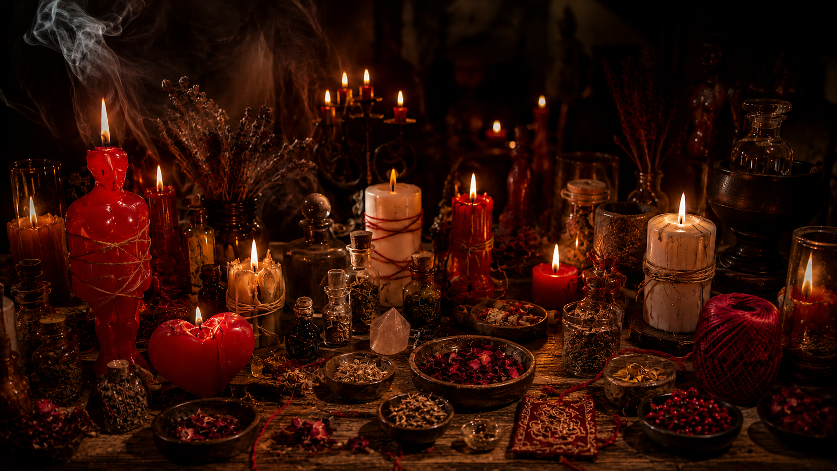 Velas y elementos simbólicos para una limpieza espiritual